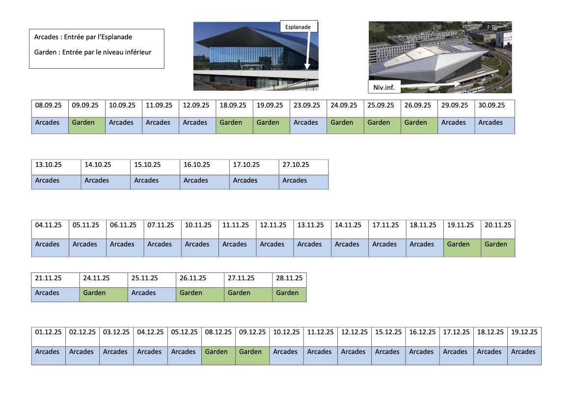 Calendar of accesses to STCC