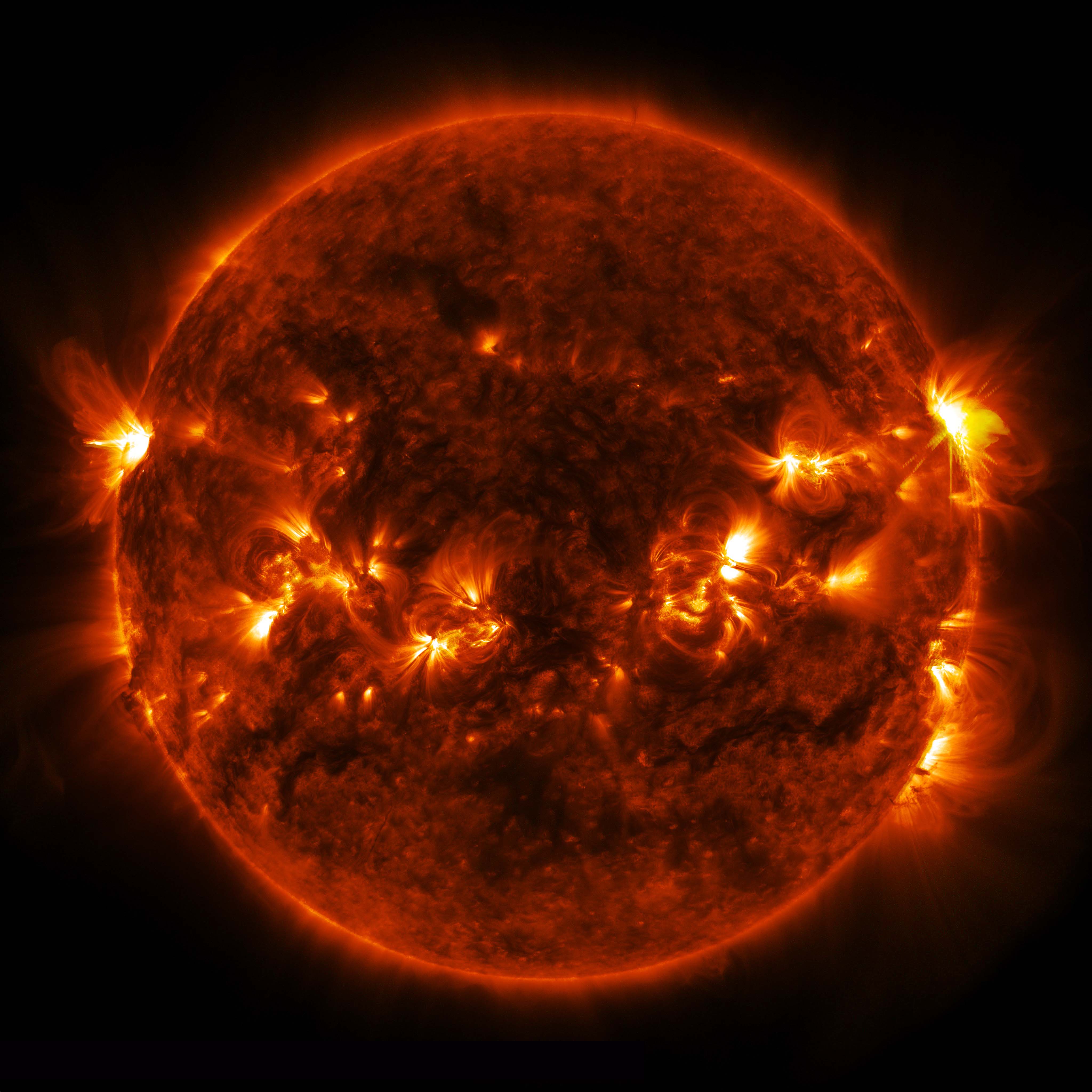 Full Disk View of M9.3-class Solar Flare on Mar. 12, 2014. Credit: NASA/SDO/Goddard Space Flight Observatory