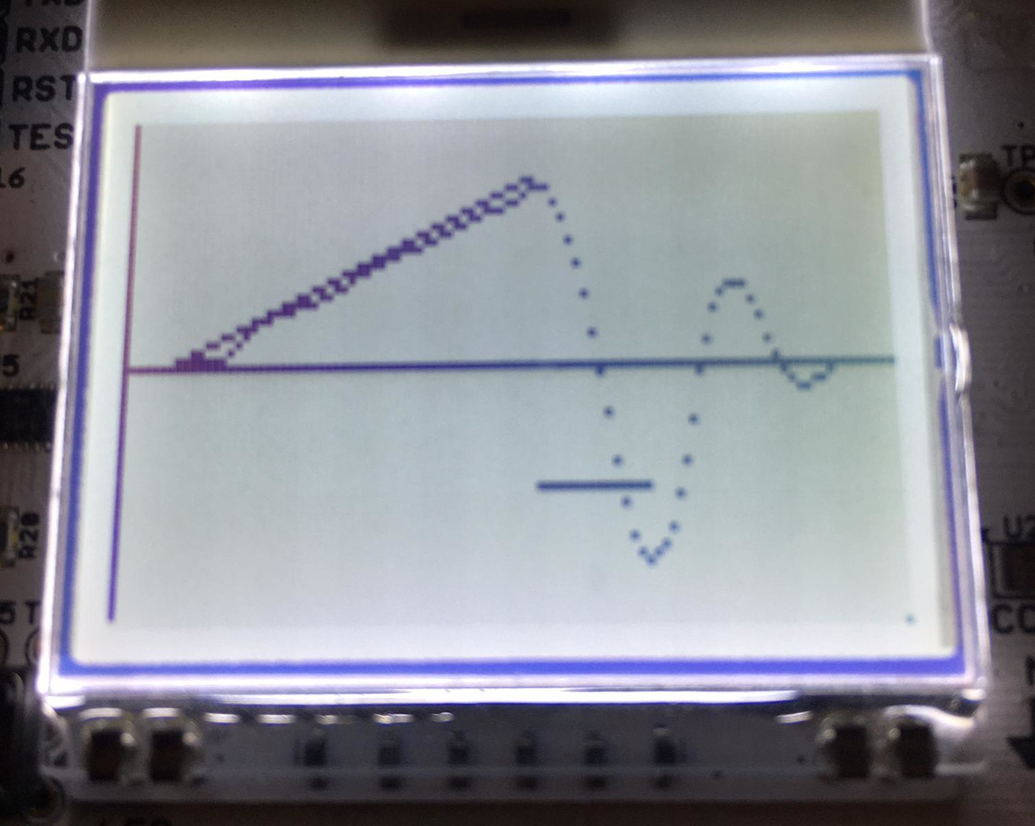 LCD avec consigne et position en fonction du temps